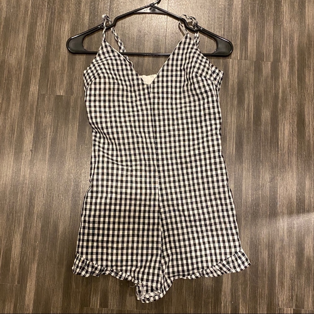 Kendall&Kylie plaid romper jumpsuit